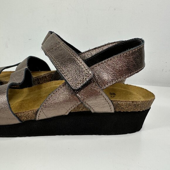 Naot Kayla Striped Sandal Pink / Gold Leather , Sz 38 / US 7 - Picture 11 of 15